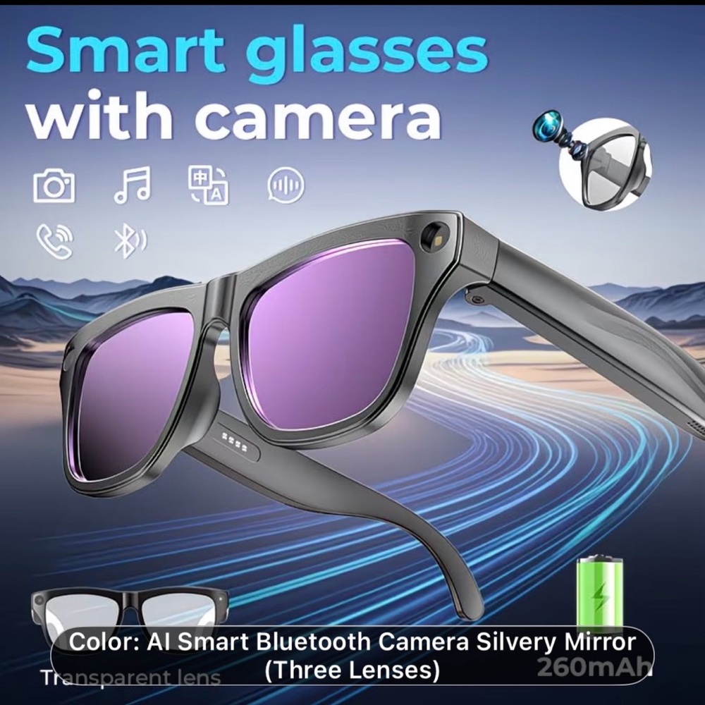 AI Smart Bluetooth Camera Glasses